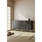 Hanah Home komoda Nota 150, 150 cm, antracit / srebrna
