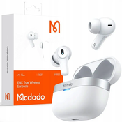 Mcdodo Mcdodo Brezžične slušalke za ušesa z ohišjem ENC, bele barve HP-8040