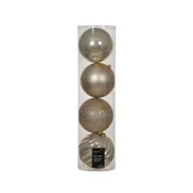 Dekordom dekoracija - hanging bauble set mix 4pcs 14cm 021299 - pearl - kmg ( 045593 )