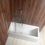 Zaslon za kad WILA, 900 mm, kromast/prosojno steklo - 4.00 - 36 - Aqualine - 90.00 - Odprtina obložena s ploščicami - 90x140 - 1400.00