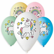 Gemar Lateks baloni PREMIUM Unicorn - na heliju - 5 kos