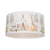 Decije plafonsko svetlo KIDS ROOM 1xE27/60W/230V, precnika 40 cm, sa motivom životinjica