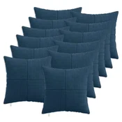 vidaXL Prevleka za blazino 12 pcs ALMELO Temno modra 45 x 45 cm