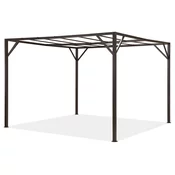 Okvir za pergolu Santorini metalna terasa 3 x 3 m smeđa Garden Point