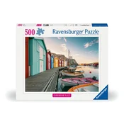 Ravensburger sestavljanka - Čolnarne v Smögenu na Švedskem - 500 kosov
