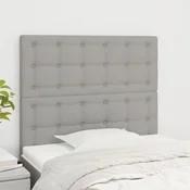 Uzglavlje svijetlosivo 90x5x118/128 cm tkanina
