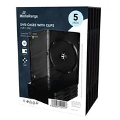 MediaRange Ovitek za 1 DVD 14 mm črn - 5 kosov