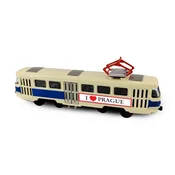 Metalni češki retro tramvaj plavi 16 cm PRAGUE otvarajuća vrata