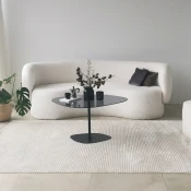 Hanah Home Klub sto Soho 85x40x67cm Tamnosivo-Crni
