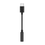 OEM AUX-adapter tipa C (moški) za 3,5-mm priključek (ženski), črn