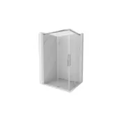 Mexen Rox Duo drsna tuš kabina 110 x 80 cm, prozorna, krom - 8C2D-110-080-01-00