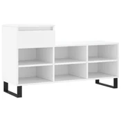 Vidaxl Omarica za čevlje bela 102x36x60 cm inženirski les