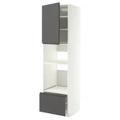 METOD / MAXIMERA Visoki element za ugradne uredaje, bela/Voxtorp tamnosiva, 60x60x220 cm