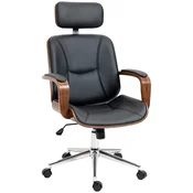 Vinsetto Vinsetto pisarniški stol umetno usnje 66D x 65Š x 115 125V cm Črn, (5000242827)