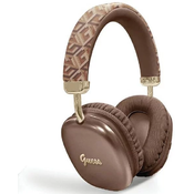 Guess Bluetooth on-ear headphones GUBHK1GCTCSW brown Gcube Metallic Script Logo (GUBHK1GCTCSW)