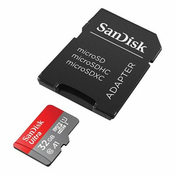 Memorijska kartica SANDISK, micro SDXC Ultra Android, 32 GB, SDSQUA4-032G-GN6MA, A1 Class 10 UHS-I, 120MB/s + SD Adapter