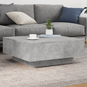 vidaXL Klubska mizica betonsko siva 80x80x31 cm iverna plošča
