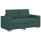 Vidaxl Dvosed temno zelen 160x77x82 cm blago