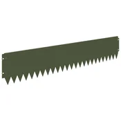 Vidaxl Robovi trave 10 szt. 103 x 20 cm Jeklo Olivno zelena