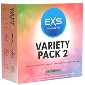 EXS Variety Pack 2 - 48 Premium Latex Condoms Assorted Types EXS009A