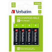 Verbatim punjive baterije akumulatori AA blister 4KOM 2.500MAH ( 49517/Z )