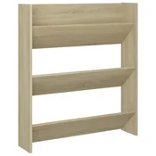 Vidaxl Stenska omara za čevlje sonoma hrast 80x18x90 cm iverna plošča