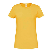 Iconic 195 Ringspun Premium Premium Fruit of the Loom Womens Yellow T-shirt