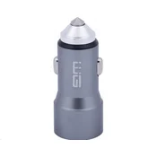 Winner Group - Auto punjac 1x USB-C + 1x USB-A sa Power Delivery 58,5 W, srebran