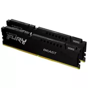 Kingston RAM Memory Fury Beast DIMM DDR5 64GB (2x32GB kit) 5600MT/s KF556C36BBEK2-64 Expo