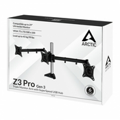 Nosac za monitor ARCTIC Z3 Pro (Gen 3) Desk Mount Triple Monitor Arm with SuperSpeed USB Hub, AEMNT00051A