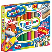 BAMBINO Okrogli šolski plastelin 24 barv