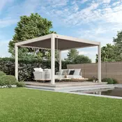 Bioklimatska pergola Antares — Samostoječa/4 x 4/Ivory krem/Ročni