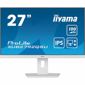 Monitor Iiyama 27 ProLite XUB2792QSU-W6, IPS, AMD FreeSync 100Hz, 0.4ms, HDMI, DP, 4xUSB 3.2, Zvucnici, Pivot, 2K XUB2792QSU-W6
