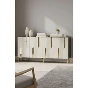 Hanah Home komoda Nota 150, 150 cm, antracit / travertin / zlatna