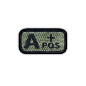 shumee Našitek krvne skupine A pos acu-foliage - samolepilna podlaga - vezen našitek/značka/emblem