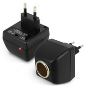 AVIZAR 12 V adapter za vticnico za cigaretni vžigalnik z LED indikatorjem polnjenja - crn, (21123567)