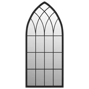 Vidaxl Ogledalo črno 100x45 cm železno za notranjo uporabo