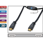 HDMI/A kabel 19 Pol moškimoški z ojačevalcem 20m Digitus