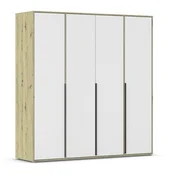 Boxxx omara S KLASIČNIMI VRATI, bela, hrast artisan