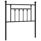 Vidaxl Kovinsko nadomestno vzglavje črno 80 cm