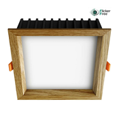 APLED - LED za spušteni plafon SQUARE WOODLINE LED/12W/230V 4000K 17x17 cm masivni hrast