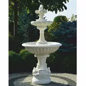 Casa Padrino Baroque Fountain White A� 92 x H. 181 cm - Nostalgic Garden Fountain