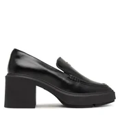 Nizki čevlji Calvin Klein Block Heel Loafer Lth Hdw HW0HW03176 Črna