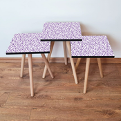 HANAH HOME Set 3 stočića 3Shp247 White