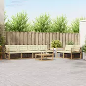 Set vanjskih sofa 7 pcs Bijela i krem 79 x 79 x 37 cm