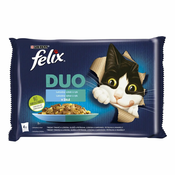 Vrečke FELIX DUO – okusen izbor hran z ribami 4x85 g