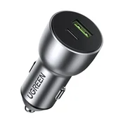 shumee USB in USB-C QC 3.0 PD 36W 3A avtopolnilec, siv