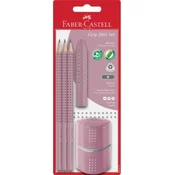 SVINČNIK GRAFITNI FABER-CASTEL GRIP 3/1 SET ROZA