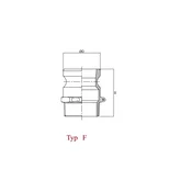 Hitri spojni vtič Camlock tip F aluminij 1 1/4 x 32 mm PZL Hydral