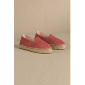 Espadrile od brušene kože Manebi Hamptons Double Sole Espadrilles boja: crvena, s platformom, R 7.0 D0